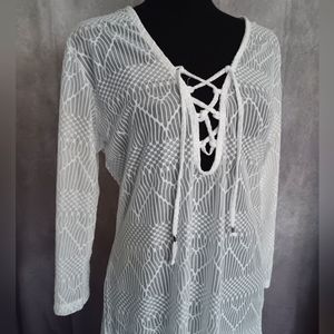 NWT Portocruz Lace up tunic